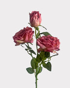 Burnt Edge Vintage Rose Faux Flower - 22"