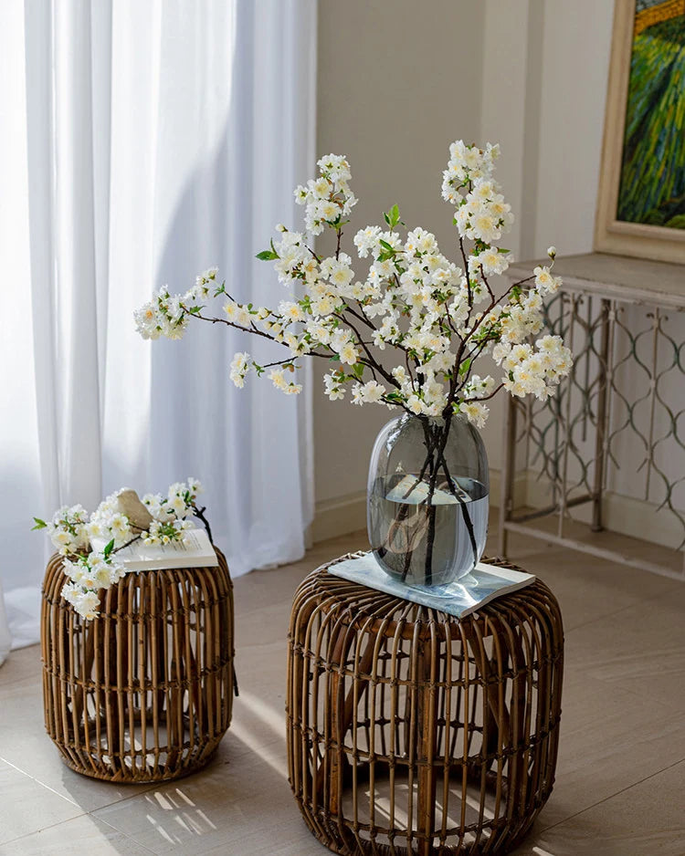 Cherry Blossom Faux Branch in White - 37"