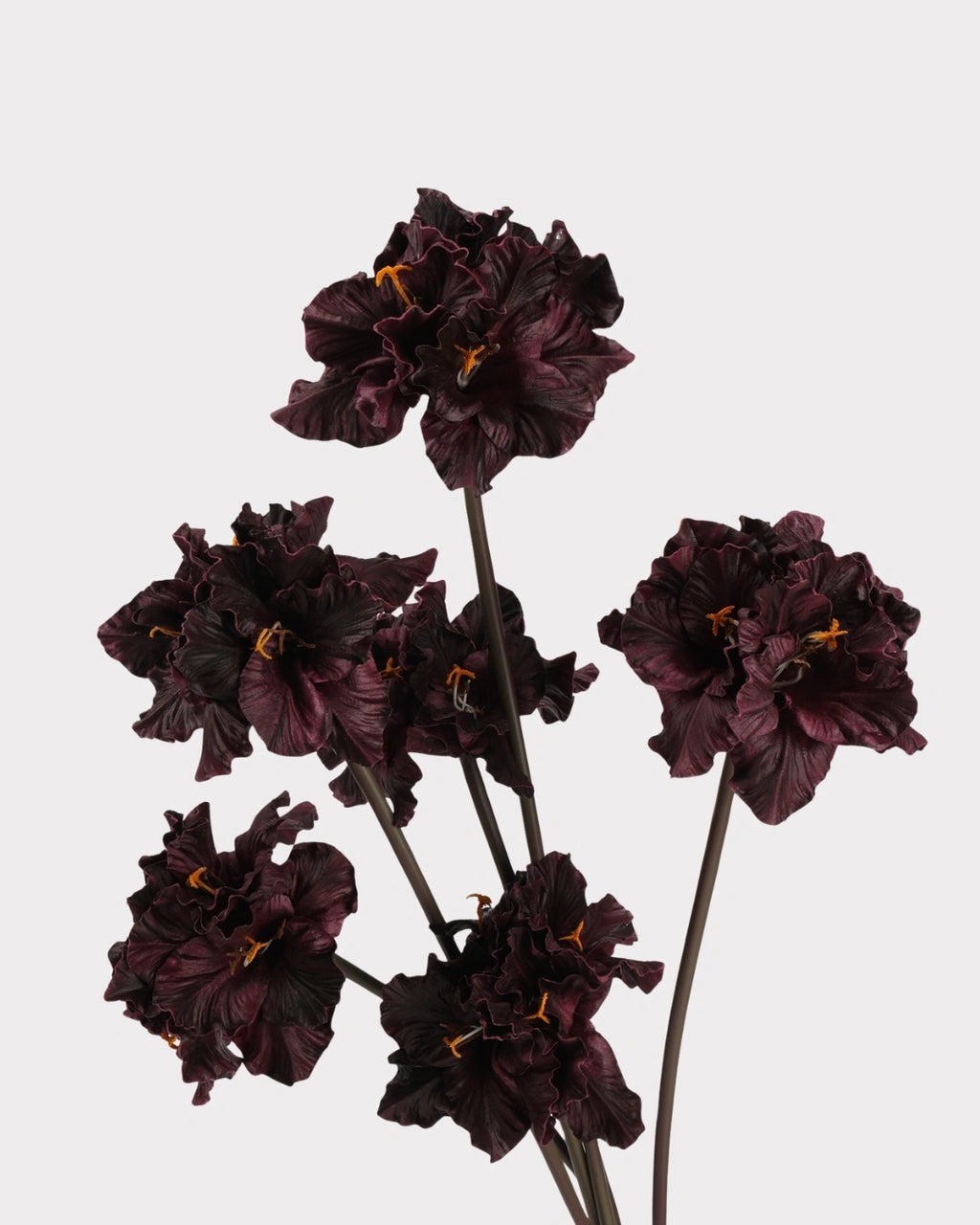 Clivia Gladiolus Faux Flower in Burgundy - 28"