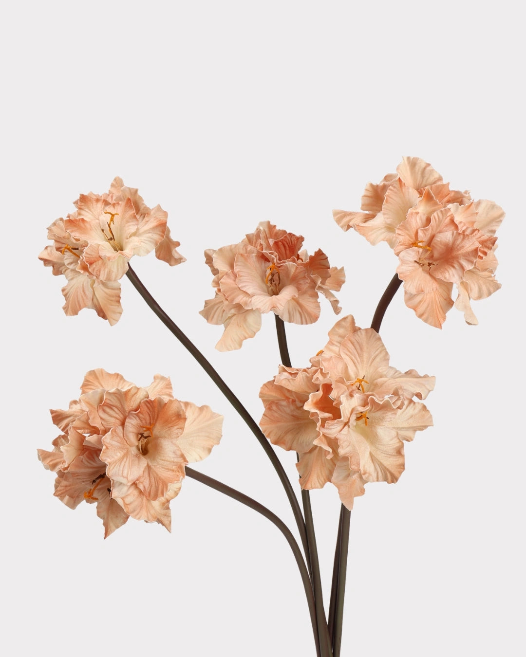 Clivia Gladiolus Faux Flower in Light Caramel - 28"
