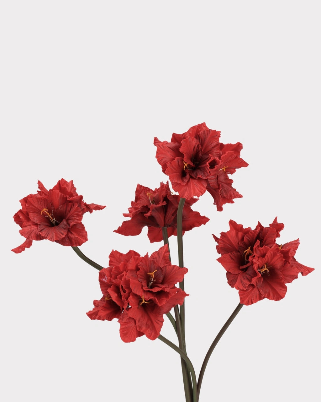 Clivia Gladiolus Faux Flower in Red - 28"