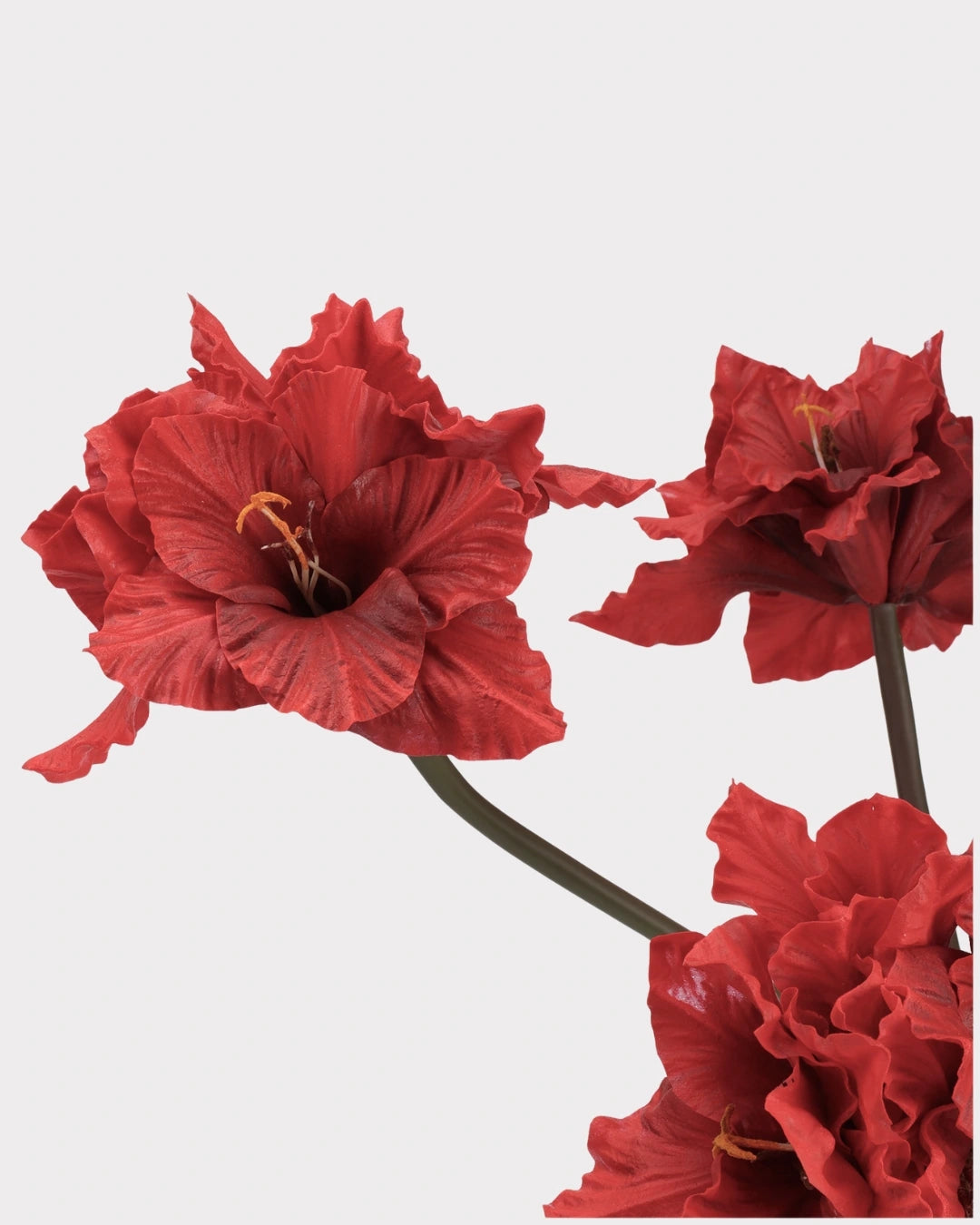 Clivia Gladiolus Faux Flower in Red - 28"