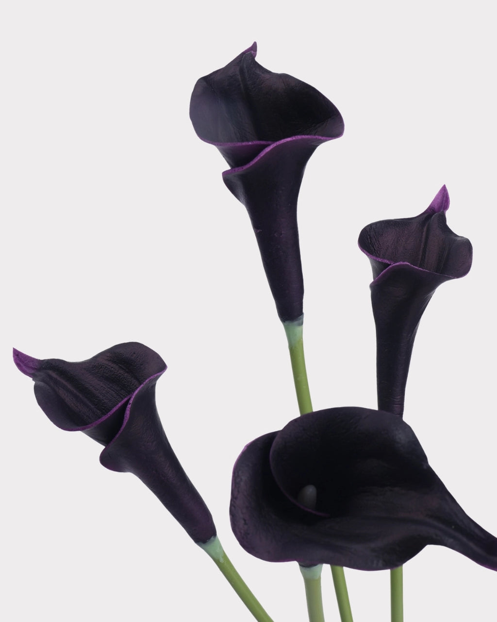 Curled Calla Lily Faux Flower in Deep Purple - 21