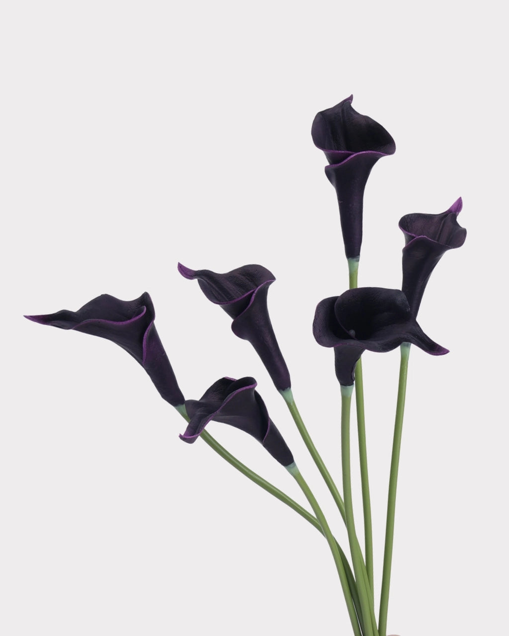 Curled Calla Lily Faux Flower in Deep Purple - 21