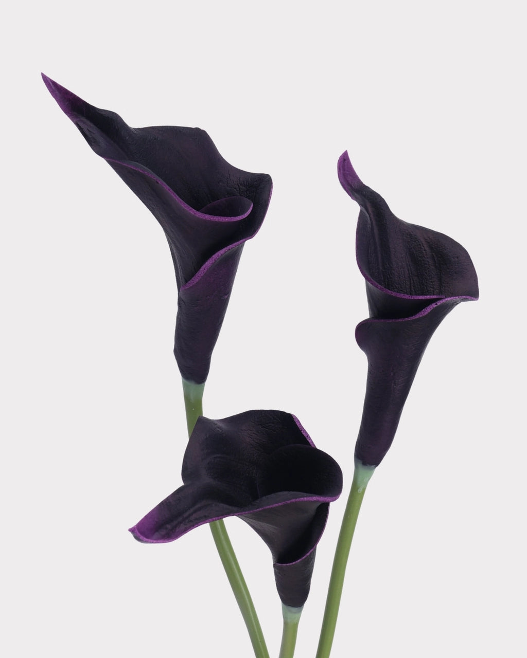 Curled Calla Lily Faux Flower in Deep Purple - 21