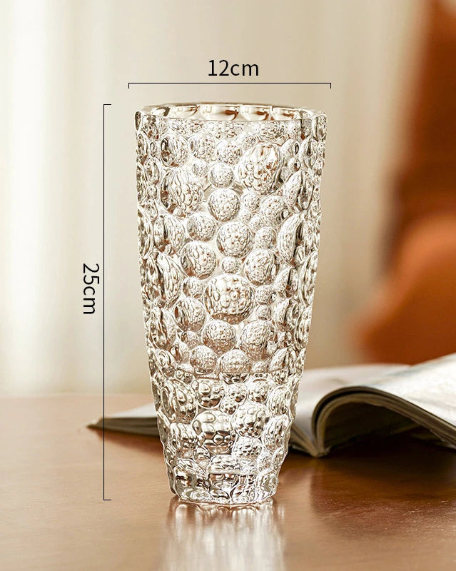 Cute Dot Pattern Clear Glass Vase