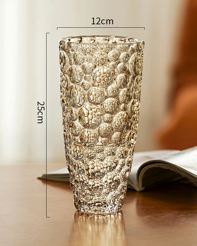 Cute Dot Pattern Clear Glass Vase