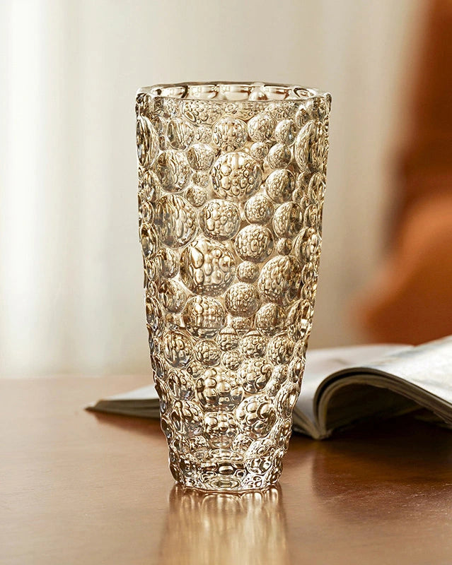 Cute Dot Pattern Clear Glass Vase