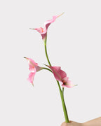 Double Calla Lily Faux Flower in Pink - 24"