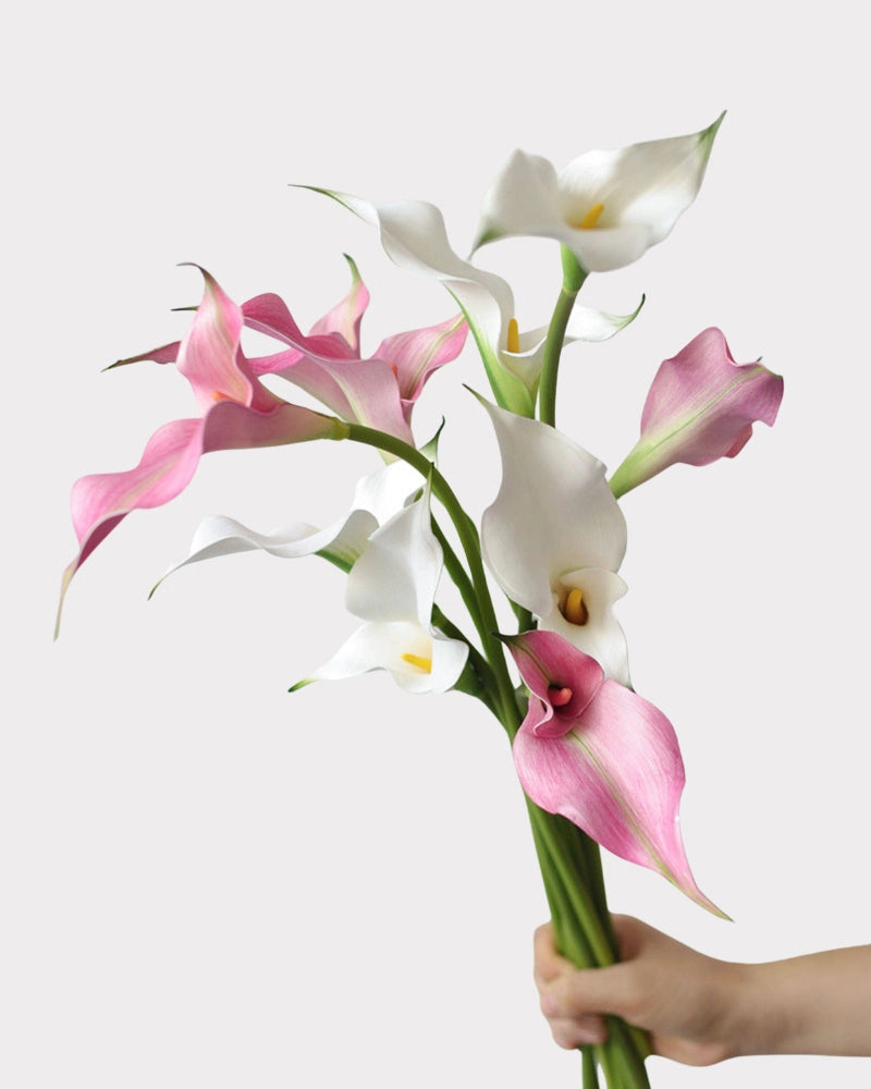 Double Calla Lily Faux Flower in White - 24"