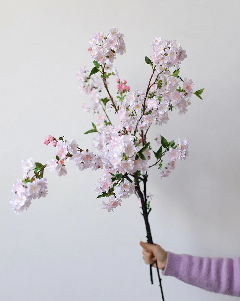 Early Spring Cherry Blossom Faux Branch - 37"