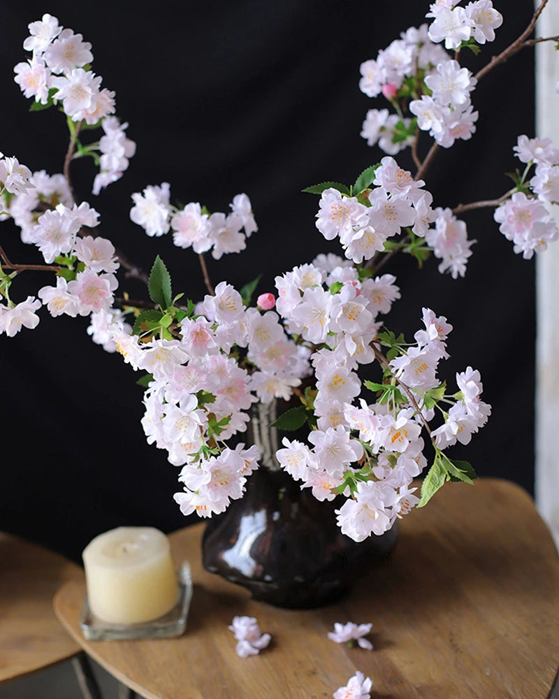Early Spring Cherry Blossom Faux Branch - 37"