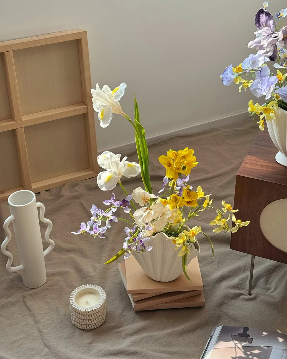 Early Spring Faux Floral Arrangement - 21.7"