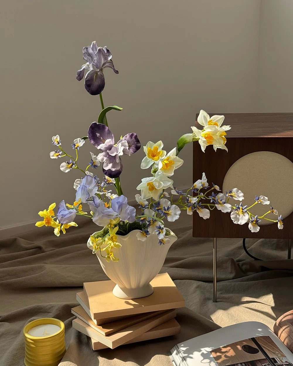 Early Spring Faux Floral Arrangement - 21.7"