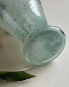 Elegant Fairy Blue Glass Vase 12"