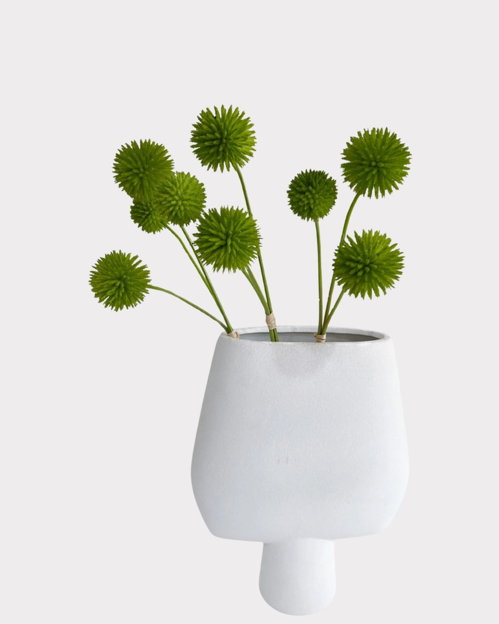 Globe Thistle Faux Flower in Green - 18"
