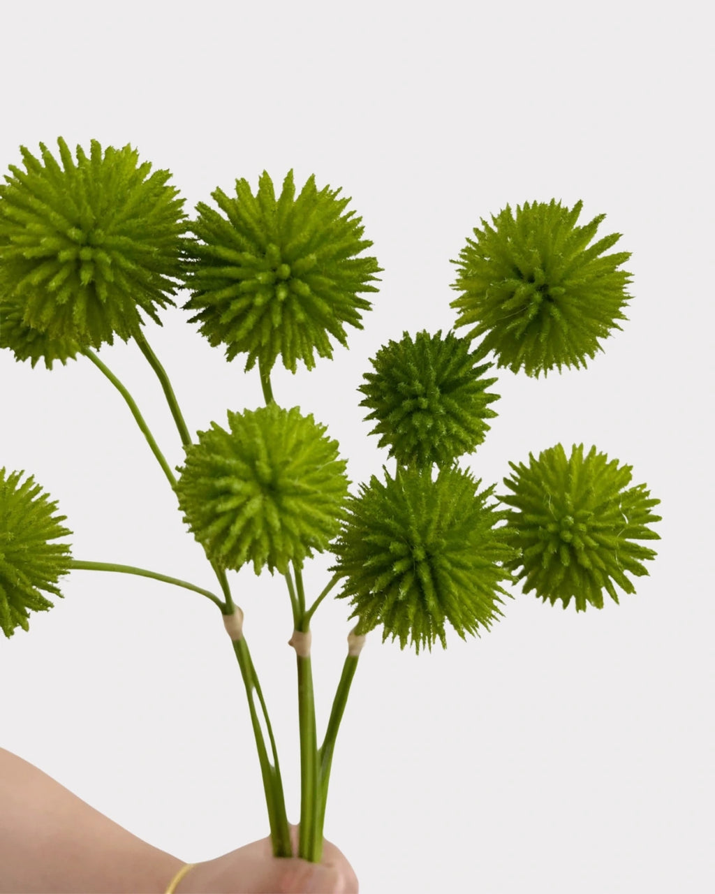 Globe Thistle Faux Flower in Green - 18"