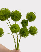 Globe Thistle Faux Flower in Green - 18"
