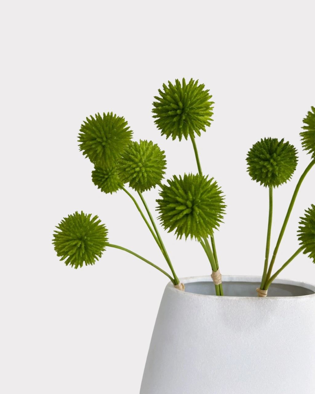 Globe Thistle Faux Flower in Green - 18"