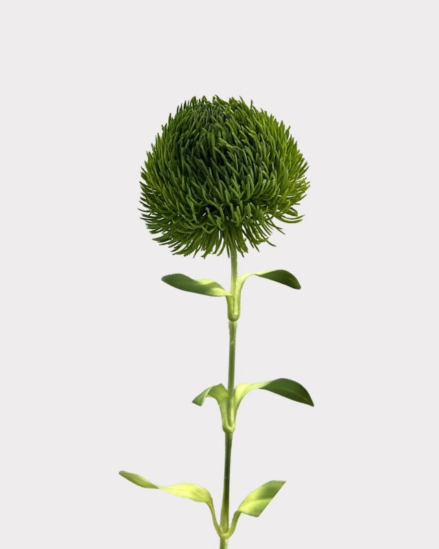 Green Dianthus Faux Flower in Dark Green - 20"