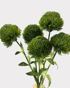 Green Dianthus Faux Flower in Dark Green - 20"