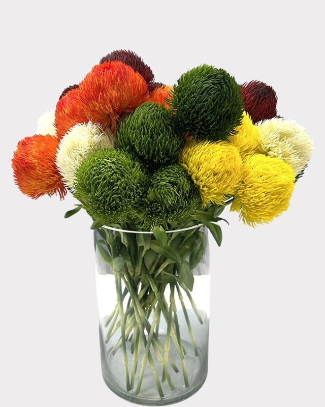Green Dianthus Faux Flower in Dark Green - 20"