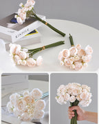 Hand-Tied Faux Flower Bouquet in Cream