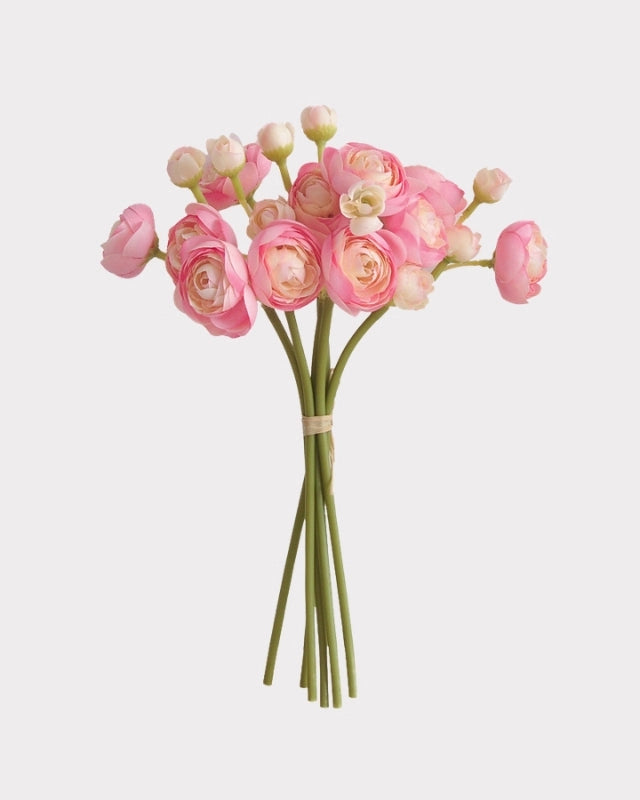 Hand-Tied Faux Flower Bouquet in Pink