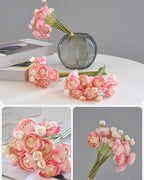 Hand-Tied Faux Flower Bouquet in Pink