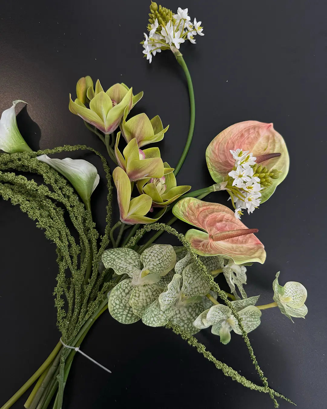 Hanging Rice Flower Arrangement - 22"