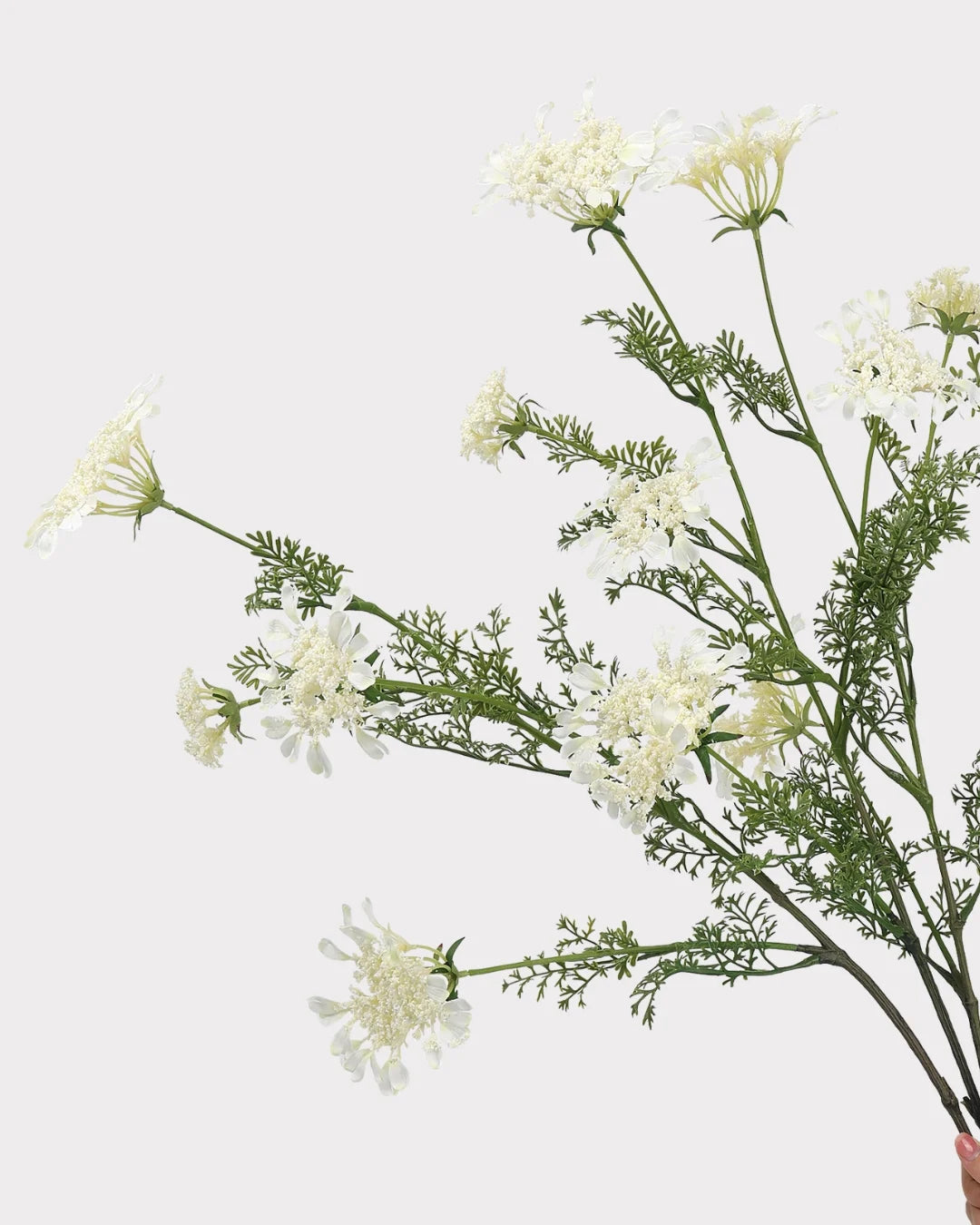 Lace Faux Flower in White - 37"