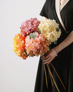 Large Artificial French Hydrangea Stem 25"