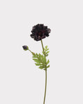 Large Real Touch Poppy Faux Flower in Black - 25"