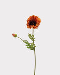 Large Real Touch Poppy Faux Flower in Orange - 25"