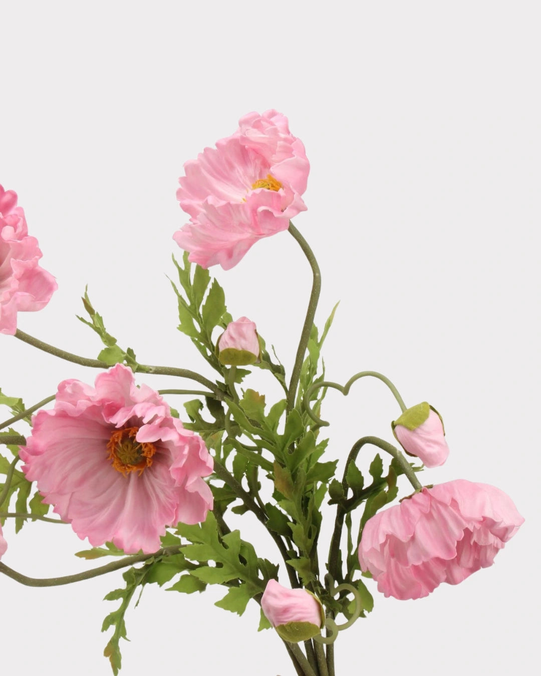 Large Real Touch Poppy Faux Flower in Pink - 25"
