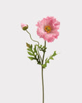 Large Real Touch Poppy Faux Flower in Pink - 25"