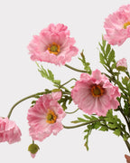 Large Real Touch Poppy Faux Flower in Pink - 25"