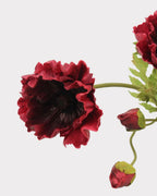 Large Real Touch Poppy Faux Flower in Red - 25"