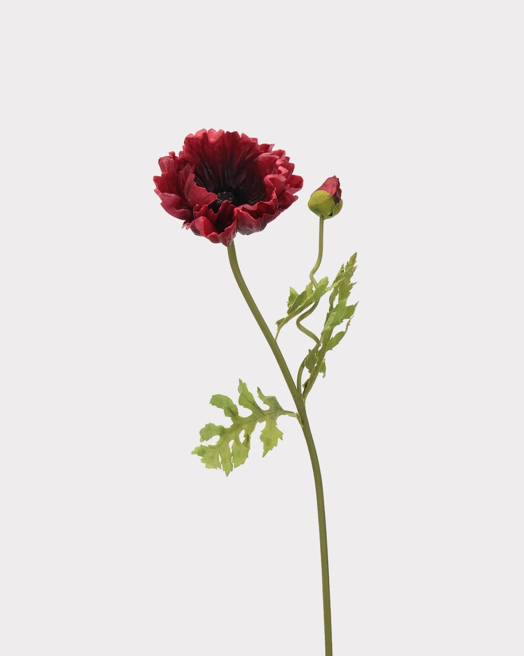 Large Real Touch Poppy Faux Flower in Red - 25"