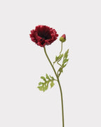 Large Real Touch Poppy Faux Flower in Red - 25"