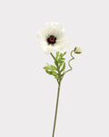 Large Real Touch Poppy Faux Flower in White - 25"