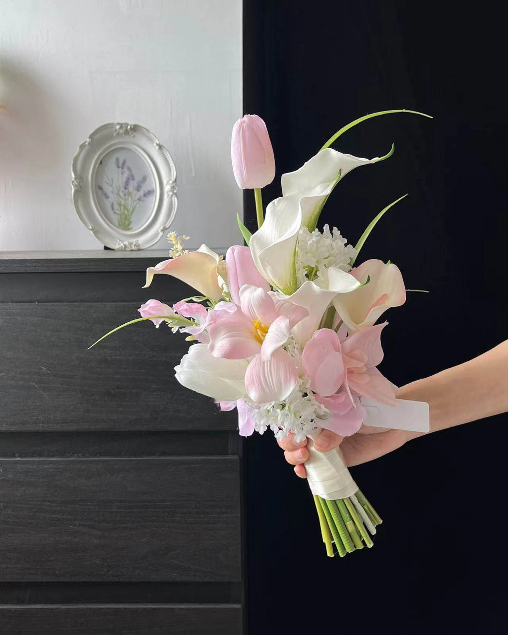 Light Pink Tulip & Calla Lily Bridal Bouquet