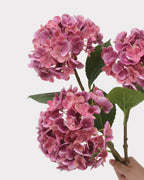 Lightweight Faux Hydrangea Flower Stem – 20.5"