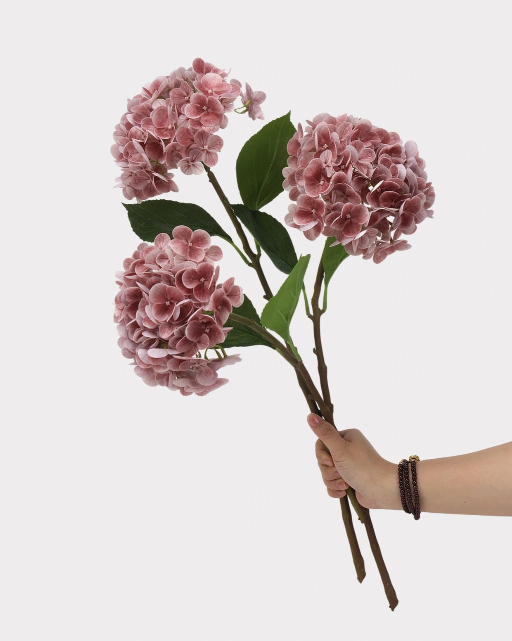 Lightweight Faux Hydrangea Flower Stem – 20.5"