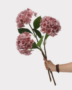 Lightweight Faux Hydrangea Flower Stem – 20.5"