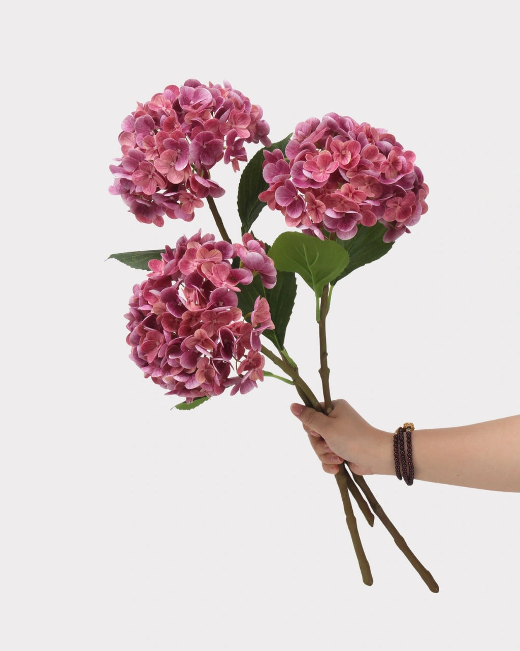 Lightweight Faux Hydrangea Flower Stem – 20.5"