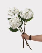 Lightweight Faux Hydrangea Flower Stem – 20.5"