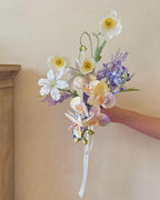 Oil Painting Color Artificial Flower Arrangement 8"