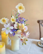 Oil Painting Color Artificial Flower Arrangement 8"