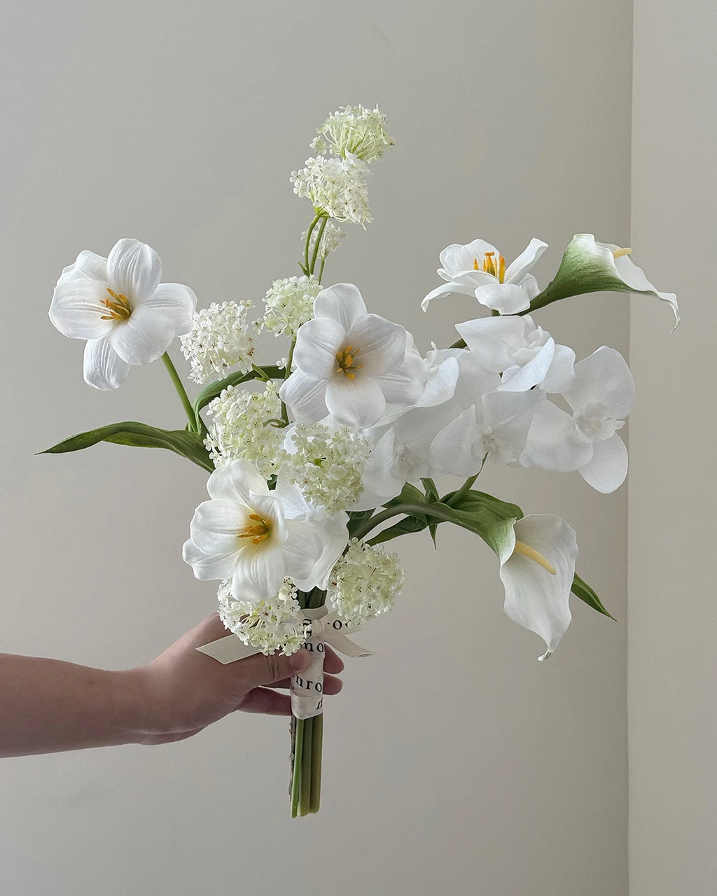 Orchid & Tulip Hand-Tied Bouquet - 18.5"
